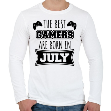 PRINTFASHION Júliusi gamer - Férfi hosszú ujjú póló - Fehér férfi póló