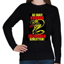 PRINTFASHION Júliusi Kobra - Női pulóver - Fekete női pulóver, kardigán