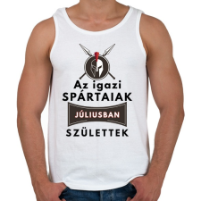 PRINTFASHION Júliusi SPARTAI - Férfi atléta - Fehér atléta, trikó
