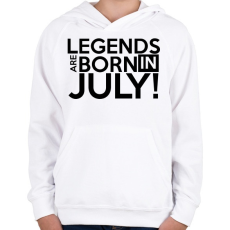 PRINTFASHION July - Gyerek kapucnis pulóver - Fehér