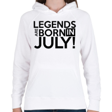 PRINTFASHION July - Női kapucnis pulóver - Fehér női pulóver, kardigán