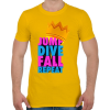 PRINTFASHION jump dive fall reapeat - Férfi póló - Sárga