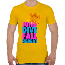 PRINTFASHION jump dive fall reapeat - Férfi póló - Sárga férfi póló