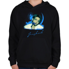 PRINTFASHION Jungkook - Gyerek kapucnis pulóver - Fekete gyerek pulóver, kardigán