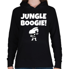 PRINTFASHION JUNGLE BOOGIE - Női kapucnis pulóver - Fekete női pulóver, kardigán