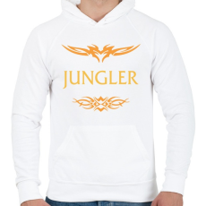 PRINTFASHION Jungler - Férfi kapucnis pulóver - Fehér