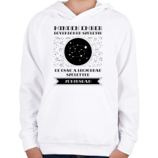 PRINTFASHION Június: Rák - Gyerek kapucnis pulóver - Fehér gyerek pulóver, kardigán