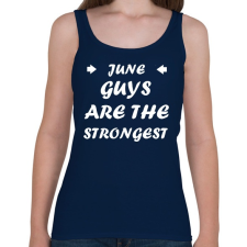 PRINTFASHION Júniusi férfiak a legerősebbek - Női atléta - Sötétkék női trikó
