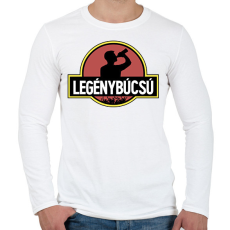 PRINTFASHION Jurassic Park legénybúcsú - Férfi hosszú ujjú póló - Fehér