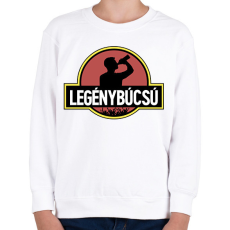 PRINTFASHION Jurassic Park legénybúcsú - Gyerek pulóver - Fehér