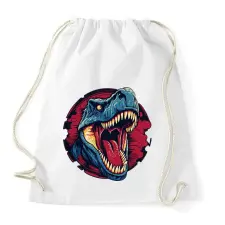 PRINTFASHION Jurassic Park - Sportzsák, Tornazsák - Fehér tornazsák