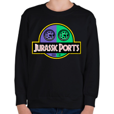 PRINTFASHION Jurassic ports - Gyerek pulóver - Fekete gyerek pulóver, kardigán