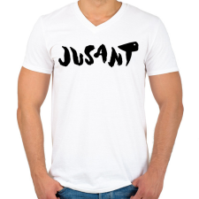 PRINTFASHION Jusant - black - Férfi V-nyakú póló - Fehér férfi póló