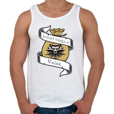 PRINTFASHION Jussát várja a Vaják - Witcher - Férfi atléta - Fehér