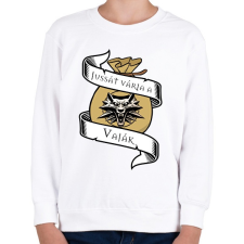 PRINTFASHION Jussát várja a Vaják - Witcher - Gyerek pulóver - Fehér gyerek pulóver, kardigán