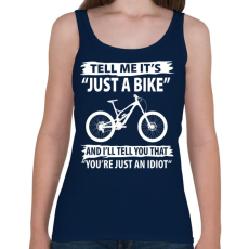 PRINTFASHION Just a bike - Női atléta - Sötétkék