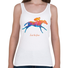 PRINTFASHION Just be free - Színes - Női atléta - Fehér