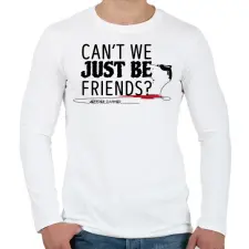 PRINTFASHION Just be friends - Jeffrey Dahmer - Férfi hosszú ujjú póló - Fehér férfi póló
