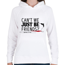 PRINTFASHION Just be friends - Jeffrey Dahmer - Női kapucnis pulóver - Fehér női pulóver, kardigán