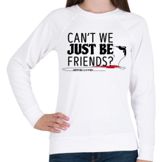 PRINTFASHION Just be friends - Jeffrey Dahmer - Női pulóver - Fehér