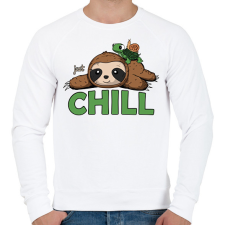 PRINTFASHION Just chill - Férfi pulóver - Fehér férfi pulóver, kardigán