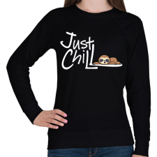 PRINTFASHION Just Chill Lajhár - Női pulóver - Fekete női pulóver, kardigán