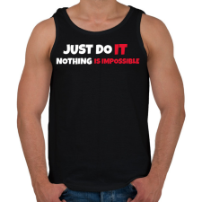 PRINTFASHION JUST DO IT - Férfi atléta - Fekete atléta, trikó