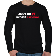 PRINTFASHION JUST DO IT - Férfi hosszú ujjú póló - Fekete férfi póló