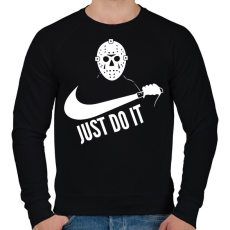 PRINTFASHION Just do it halloween 1 white - Férfi pulóver - Fekete