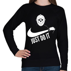 PRINTFASHION Just do it halloween 1 white - Női pulóver - Fekete