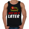 PRINTFASHION Just do it later - Férfi atléta - Fekete