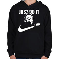 PRINTFASHION just do it Michael Myers - Gyerek kapucnis pulóver - Fekete