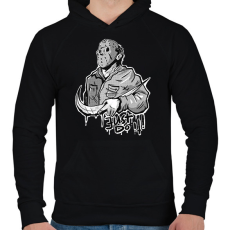 PRINTFASHION Just do it serial killer Halloween - Férfi kapucnis pulóver - Fekete