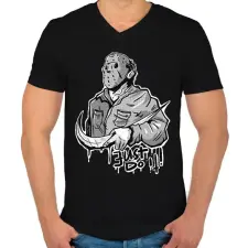 PRINTFASHION Just do it serial killer Halloween - Férfi V-nyakú póló - Fekete férfi póló