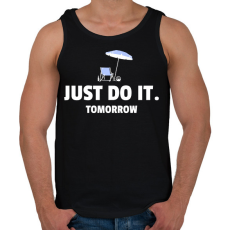 PRINTFASHION JUST DO IT TOMORROW 2 - Férfi atléta - Fekete