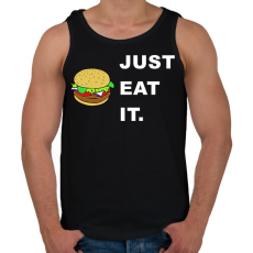 PRINTFASHION just eat it - Férfi atléta - Fekete