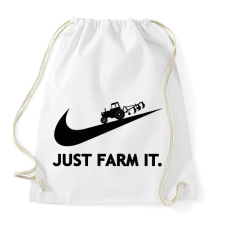 PRINTFASHION Just farm it. - Sportzsák, Tornazsák - Fehér tornazsák