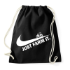 PRINTFASHION Just farm it - Sportzsák, Tornazsák - Fekete