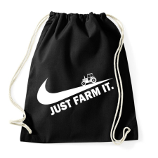 PRINTFASHION Just farm it - Sportzsák, Tornazsák - Fekete tornazsák