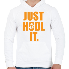PRINTFASHION Just Hold It  - Férfi kapucnis pulóver - Fehér