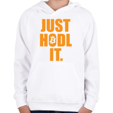 PRINTFASHION Just Hold It  - Gyerek kapucnis pulóver - Fehér gyerek pulóver, kardigán