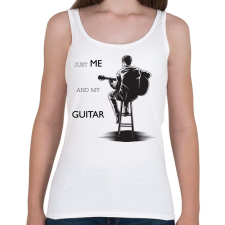 PRINTFASHION Just me and my guitar - Női atléta - Fehér női trikó