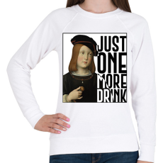 PRINTFASHION Just one more drink - Női pulóver - Fehér