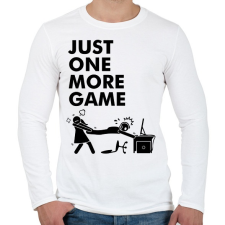 PRINTFASHION Just one more game  - Férfi hosszú ujjú póló - Fehér férfi póló
