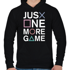 PRINTFASHION Just one more game - Férfi kapucnis pulóver - Fekete