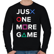 PRINTFASHION Just One More Game - Férfi pulóver - Fekete