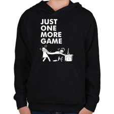 PRINTFASHION Just one more game - Gyerek kapucnis pulóver - Fekete gyerek pulóver, kardigán