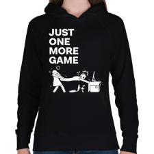 PRINTFASHION Just one more game - Női kapucnis pulóver - Fekete női pulóver, kardigán