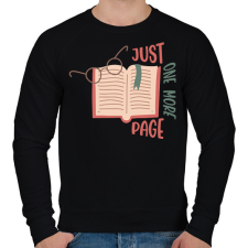 PRINTFASHION Just one more page - Csak még egy oldalt - Férfi pulóver - Fekete férfi pulóver, kardigán