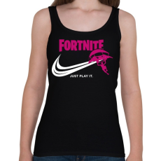 PRINTFASHION Just Play it! - Női atléta - Fekete